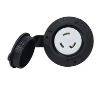Aramox Prise à Bride, Matériau PVC, Installation Facile, Prise à Bride 30A 125V pour Utilisation en Camping-car et à Quai