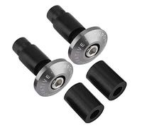 Aramox Prise de guidon casquettes de guidon de moto, capuchons de prise de curseur d'extrémité de guidon de moto en caoutchouc de 7/8 pouces pour la course de VTT tout-terrain(Titane)