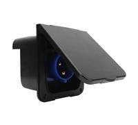 Aramox Prise d'entrée de Courant pour Camping-Car ABS 3 Broches 32 A Prise d'entrée Secteur IP44 Montage encastré avec Couvercle Magnétique et Câblage Facile pour Alimentation Externe de Remorque