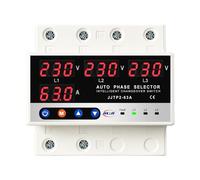 Aramox Protecteur de Réenclenchement Automatique, Compteur de Protection de Limitation basé sur Un Microcontrôleur 63A 100A, Affichage du Courant de Tension Réglable, Réinitialisation Automatique
