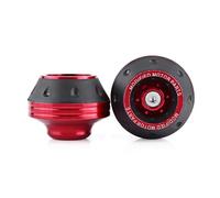 Aramox Protege Crash Bar Moto 2 Pièces Curseurs de Cadre de CNC de Moto, Curseurs de Cadre de Roue de Fourche Avant en Aluminium, Protecteur de Tampons de Protection de Moto (Rouge)