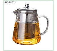 ARAMOX protège-thé Théière en verre avec un théâtre à thé en acier inoxydable amovible culinaires support Comme indiqué