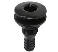 Aramox Raccord de Coque en Plastique ABS, 3/4 Pouces, Connecteur de Drain de Dalot pour Bateau, Noir