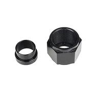 Aramox Raccord de Ligne Dure en Aluminium, corrosivité et Résistants à Haute Température, Plusieurs Tailles, 8 un écrou de Tube Femelle et un Manchon pour 1/2 'Tube OD (12an)