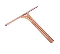 Aramox Raclette Douche Cuivre Squelette de Douche Époudeur Plat à Balais, Essuie-Glace Miroir de Salle Bain en Acier Inoxydable Robuste, Nettoyant en Verre Multifonctionnel avec Crochet, pour Un Netto