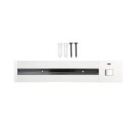 Aramox Rallonge de Prise Murale en Alliage d'aluminium, 40 Cm, 6000 W, Piste de Sortie Mobile Dissimulée pour Cuisine, Bureau, Meuble TV, Gestion des Câbles (Silver)