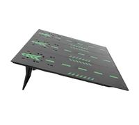 Aramox Rampe de Saut de Voiture RC, Planche de Décollage de Rampe de Cascade en ABS, Assemblage Rapide Pliable à Plat, Angle de Saut équilibré, 369 X 456 Mm pour Voitures RC 1 12 1 14 16 18 24 (BLACK)
