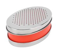 Aramox Râpe à Fromage Portable, Broyeur de Nourriture Double Face en Acier Inoxydable avec Récipient de Stockage pour Fromages Gingembre Légumes Usage Extérieur à la Maison 6,7 X 4,7 X 2,8 Pouces