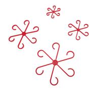 Aramox Rebe Support Clips Plante-Design Amical, Porte-Coffre Portable pour Les Pelouses, 4 Tailles Différentes de Matériaux Plastiques Légers (Rouge)