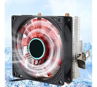 Aramox Refroidisseur de Processeur en Aluminium et Laiton Dissipateur de Chaleur pour Processeur 3 Broches 2000 Tr/min 18 DBA avec Lumière pour 775 1150 1151 1155 1156 1366 Constructeurs de PC de