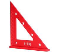 Aramox Règle de Menuiserie, Charpentier en Alliage d'aluminium 5,1 Pouces, échelle Claire, Marquage de 45 et 90 Degrés pour l'encadrement des Escaliers de Toit, les Utilisateurs de Menuiserie