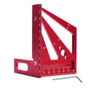 Aramox Règle de Mesure Multi-angle 3D en Alliage d'aluminium, Règle de Traçage de Trous de Charpentier 110 Mm avec Angles Prédéfinis pour le Travail du Bois, Mesure, Marquage, Dessin par des