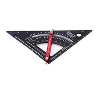 Aramox Règle Triangulaire Réglable en Alliage d'aluminium pour le Travail du Bois, 7 Pouces avec échelle et Goniomètre pour Mesure d'angle, Guide de Scie, Marquage de Cercle, Charpentiers
