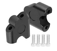 Aramox Rehausse de Guidon pour Moto, Universel 22mm, Alliage d'Aluminium CNC, Noir, Réglable +30mm Hauteur -20mm Recul
