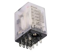 Aramox Relais électromagnétique 5A Relais 14 Broches Indicateur de Lumière Intermédiaire CA Alimentation avec Plusieurs Fonctions Taille Compacte pour une Utilisation Pratique Appropriée pour (24 VAC)