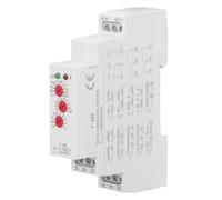 Aramox Relais temporisé 12-240 V, Mise Sous Tension Automatique, Multifonctionnel, Interrupteur temporisé sur Rail DIN Normalement, AC DC 6,6 X 8,9 X 1,8 Cm, Puce Intelligente, Installation Facile,