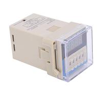 Aramox Relais temporisé à Affichage Numérique LED Relais à Retard Réglable en Plastique ATS48A 2Z DC12V avec 2 Sorties de Contact Pause de Réinitialisation 0,01 S à 99 H 99 M pour le Contrôle (DC12V)