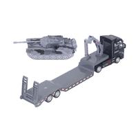 Aramox Remorque à Plateau de Collection avec Réservoir, Jouet de Camion Militaire de Conception de Simulation pour Enfants, Matériau de qualité Supérieure (Grey)