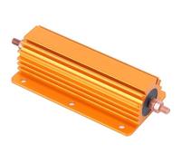 Aramox Résistance à Coque en Aluminium RX24 200 W 1R, Résistance de Puissance Dorée avec Trous de Vis pour Capteur d'alimentation, Onduleur Audio de Scène, Dissipation Efficace de la Chaleur,