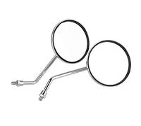 Aramox Rétroviseur moto, paire 8mm rond argenté rond Rétroviseur moto droit et gauche