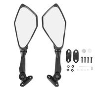 Aramox Rétroviseur Moto pour 300 250 ZX6R 636 300R EX3, Paire de Rétroviseurs Moto Pliables Noir Remplacement