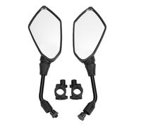 Aramox Rétroviseurs de Moto Universels, Rétroviseurs Latéraux Noirs Résistants aux Chocs avec Vis de Montage de 10 Mm, pour Guidon de 22 Mm, VTT, Vélo de saleté