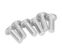 Aramox Rivet Solide, Rivet en Aluminium à Tête Plate M4 X 10 12 16 Mm 100 Pièces Attaches Solides pour les Utilisateurs d'atelier de Réparation de Métaux, Structure Solide, 3 Options de Taille,