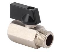 Aramox Robinet à Gaz en Laiton renforcé - Vanne à Boisseau Sphérique 1/2" avec Filetage Mâle/femelle pour Applications D'eau Courante Domestique et de Sablage (3/8)
