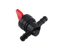 Aramox Robinet de carburant marche/arrêt, robinet de carburant en ligne universel de 6 mm en plastique pour tuyau 1/4