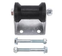 Aramox Rouleau de Quille en Caoutchouc et Acier de 4 Pouces pour Remorque de Bateau, Kit D'assemblage avec Support pour Remplacement de Yacht et Navire, avec Accessoires