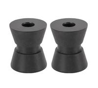 Aramox Rouleau de Remorque de Bateau, 2 Pièces, 39x49mm, Diamètre de Trou de 13.5mm, pour Remplacement de Remorque Marine, Anti-Rayures, Noir