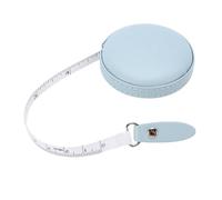 Aramox Ruban à Mesurer en Cuir PU, Ruban à Mesurer Portatif de 59 Pouces avec Double échelle Mini Flexible pour le Gain Musculaire des Bras et du Buste de la Hanche (Ourlé Rond - Bleu)