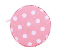 Aramox Ruban Rétractable à Mesure du Corps, 60 Pouces / 150 Cm de Ruban Souple à Mesurer le Tissu de Couture (N ° 4 Rose Base White Dot)