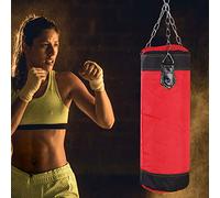 Aramox Sac de Frappe Vide, Sac de Sable en Tissu Oxford Lourd, Coutures Sécurisées, Remplissage Personnalisable, Idéal pour l'entraînement de Muay Thai et de Gymnastique à Domicile (Rouge #01)