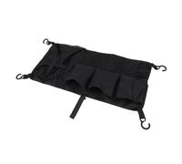 Aramox Sac de Rangement Latéral pour Chariot de Camping, Tissu Oxford Durable, Multi-Compartiments, Poche Latérale Pliable pour Les Activités de Plein Air, Camping, Plage, Pêche, Noir