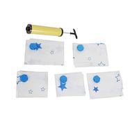 Aramox Sac de Rangement Sous Vide, Matériau PA PE Réutilisable, Ensemble de 5 Pièces pour Couettes, Vêtements, Couvertures, Gain de Place pour la Maison et les Voyages (Matériau PA+PE)