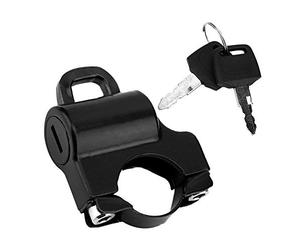 Aramox Serrure de Casque de Moto, Guidon 22mm, Cadenas de sécurité Universel pour Casque de Moto, Cadenas avec 2 clés (Noir)