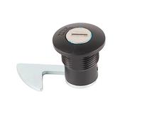 Aramox Serrure Universelle de Queue de Scooter, Serrure de Coffre de Rangement Arrière en Plastique et Aluminium avec Clés pour Utilisateur de Scooter électrique (B hameçon court)