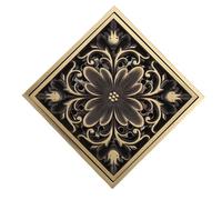 Aramox Siphon de Sol en Laiton de Style Antique avec Couche électrolytique Rétro pour un Drainage Facile et Rapide, pour Salle de Bain, Cuisine, Toilettes, Garage, en Laiton