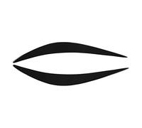 Aramox Sourcils de Phare, 2 Pièces de Remplacement de Résistance à l'abrasion Noir Brillant pour Q50 2014-2019