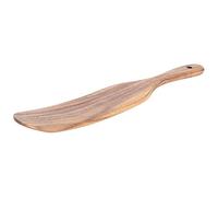 Aramox Spatule en Teck, Outil de Cuisine Confortable en Bois, Adhérence Lisse pour une Expérience de Cuisson Sûre, Conception Orientée vers le Détail (29 * 5,5 gratte-ciel en teck)