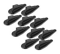 Aramox Spoiler d'aileron de Requin, Kit d'aile de Becquet 'aileron de Requin de Toit de Voiture en PP 10 Pièces Universel Noir, Support Adhésif, Accent Aérodynamique Léger pour Berlines SUVs Hayon