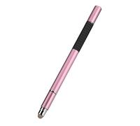 Aramox Stylo à Bille à Pointe en Tissu 3 en 1, argenté (Rose Gold) | Stylo à écran tactile capacitif, commutateur à disque et à bille, entrée de dessin de jeu, pour tablette de téléphone