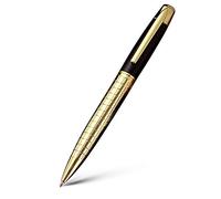 Aramox Stylo à Bille en Acier Inoxydable, Pointe Moyenne de 10 Mm, Rétractable pour une écriture Fluide (BLACK)