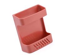 Aramox Support à Distance Tenture Murale Adhésif Organisateur Pas De Forage Étagère Accroche sur Le Mur ou De Chevet pour Télécommandes Téléphone Bureau À Domicile (Rouge)