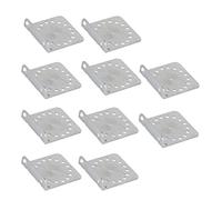 Aramox Support d'angle galvanisé pour Tige Ronde et Carrée, 10 Pièces, 8,5 X 2,3 X 8,3 Cm, Support Mural Antirouille pour Système de Clôture électrique