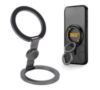 Aramox Support D'anneau de Téléphone Magnétique, Support de Poignée Magnétique Rotatif Double Face à 360 ° pour iOS 17 16 Pro 15 Plus 14 Pro 13 Mini 12