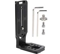 Aramox Support de Caméra en Alliage D'aluminium en Forme de L, Support de Caméra Bidirectionnel avec Fente pour Carte pour la Plupart des Appareils Photo et Trépieds