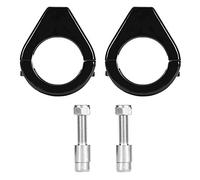 Aramox Support de clignotant, moto en alliage d'aluminium modifié Support de montage d'installation de clignotant 41mm pince de fourche (noir)