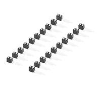 Aramox Support de Lampe à Diode Lumineuse LED, Support LED à Cathode Commune à 3 Broches en Nylon, 20 Pièces, 2 Trous, 2 Couleurs, Résistant à la Chaleur de 4 à 248 Degrés Fahrenheit pour les (Rouge